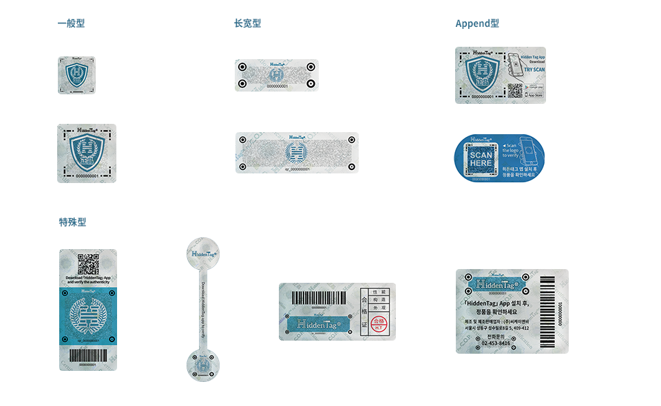 一般型 / 长宽型 / Append型 / 特殊型