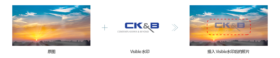 原图 + Visible 水印 = 插入 Visible水印后的照片